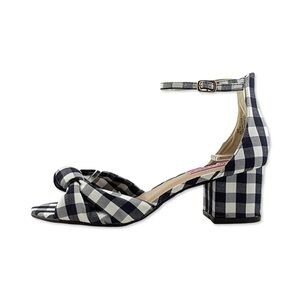 NWOT Gingham Ankle-Strap Block Heel Sandal -